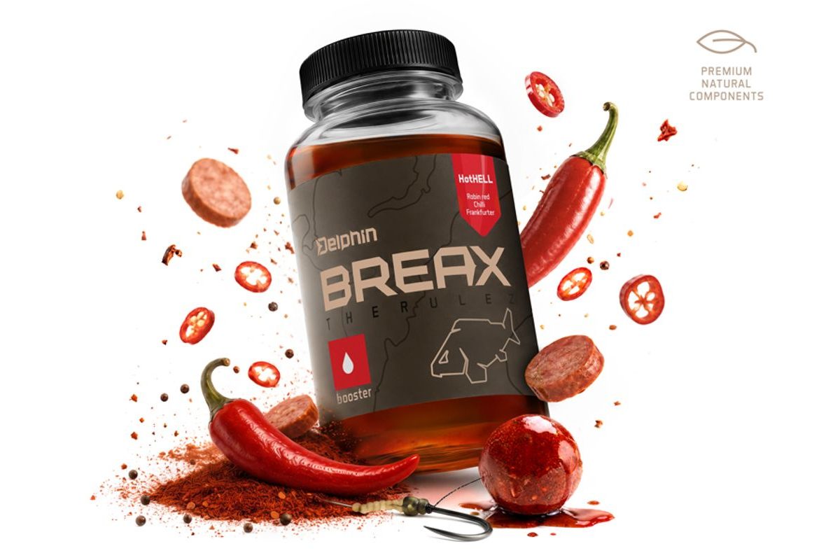 Delphin Booster BreaX/HotHELL Robin Red-Chilli-Fr.Klobása 250ml