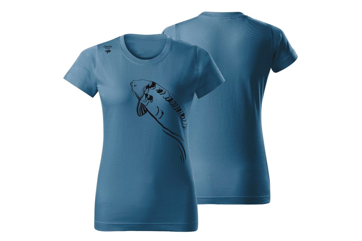 Giants fishing Tričko dámské modré Plavající kapr