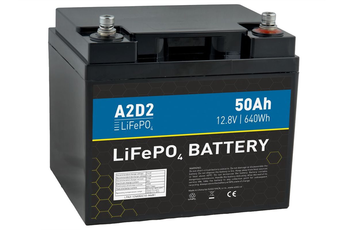 A2D2 Baterie LiFePO4 12,8V 50Ah M6
