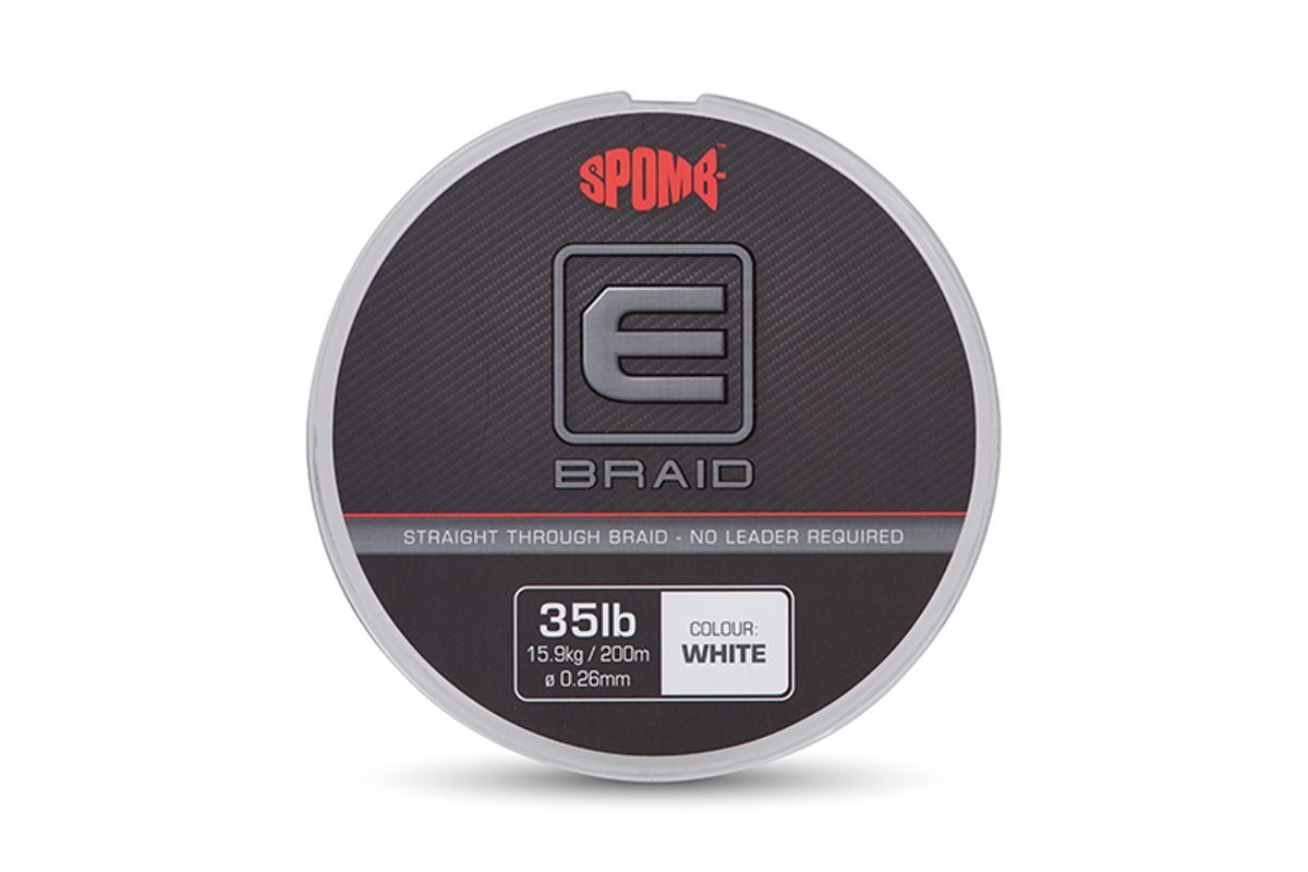 Spomb Spodová pletená šňůra E Braid 0,26mm 35lb 200m White