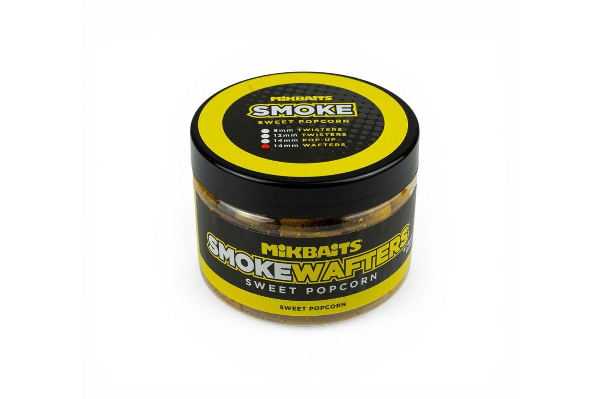 Mikbaits Vyvážené Boilie Smoke wafters Sweet Popcorn 14mm 150ml