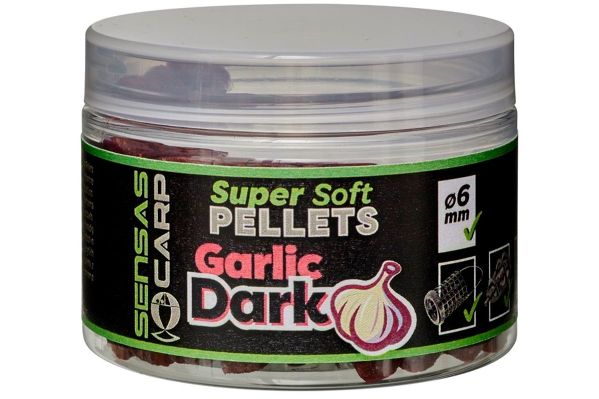 Sensas Pelety Super Soft Garlic Dark 60g