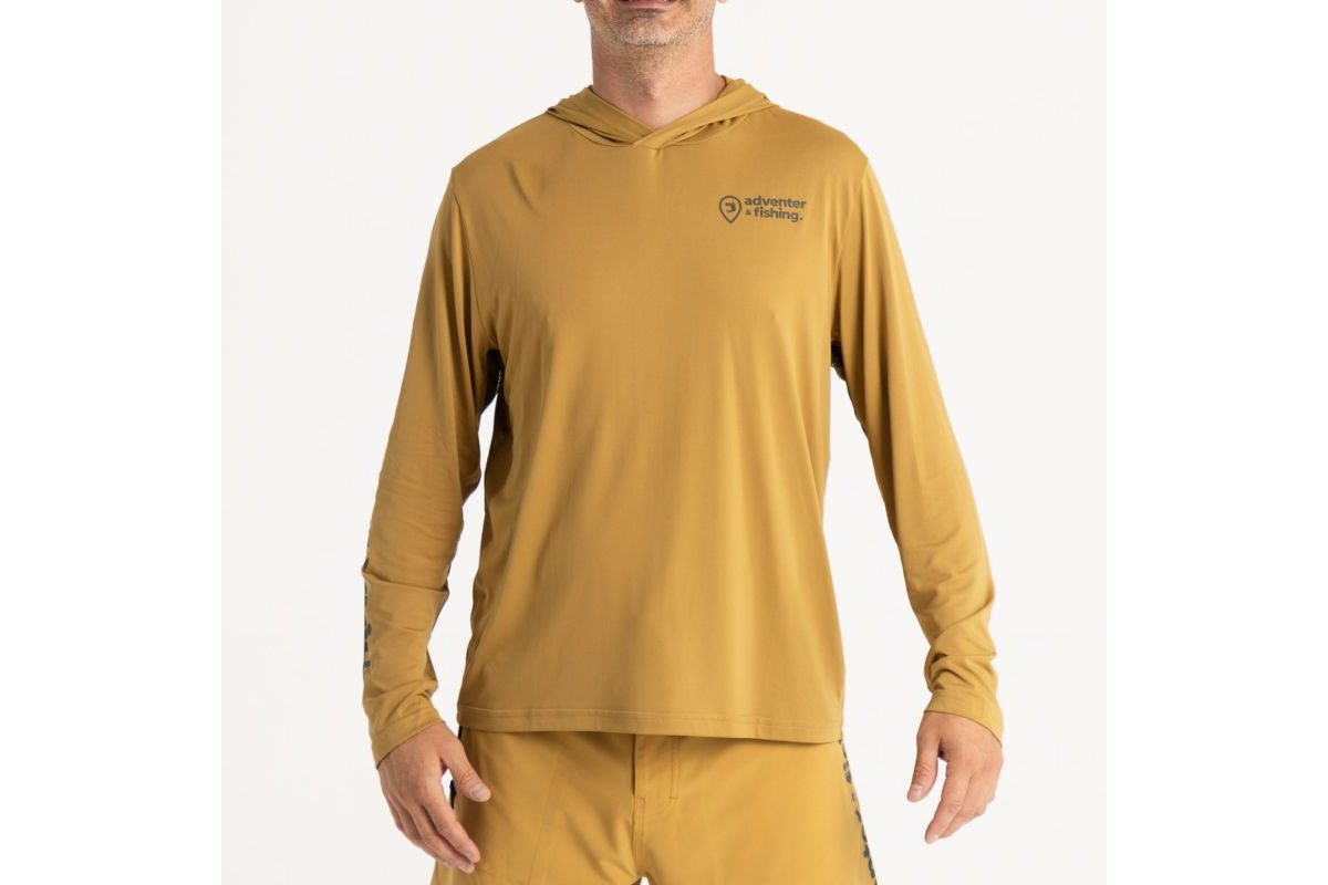 Adventer & fishing Funkční hoodie UV tričko Sand