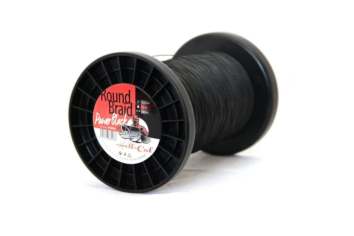 Hell-Cat Splétaná šňůra Round Braid Power Black 1m