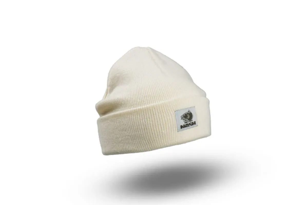 Nash Zimní čepice Make It Happen Badge Beanie Hat Ecru