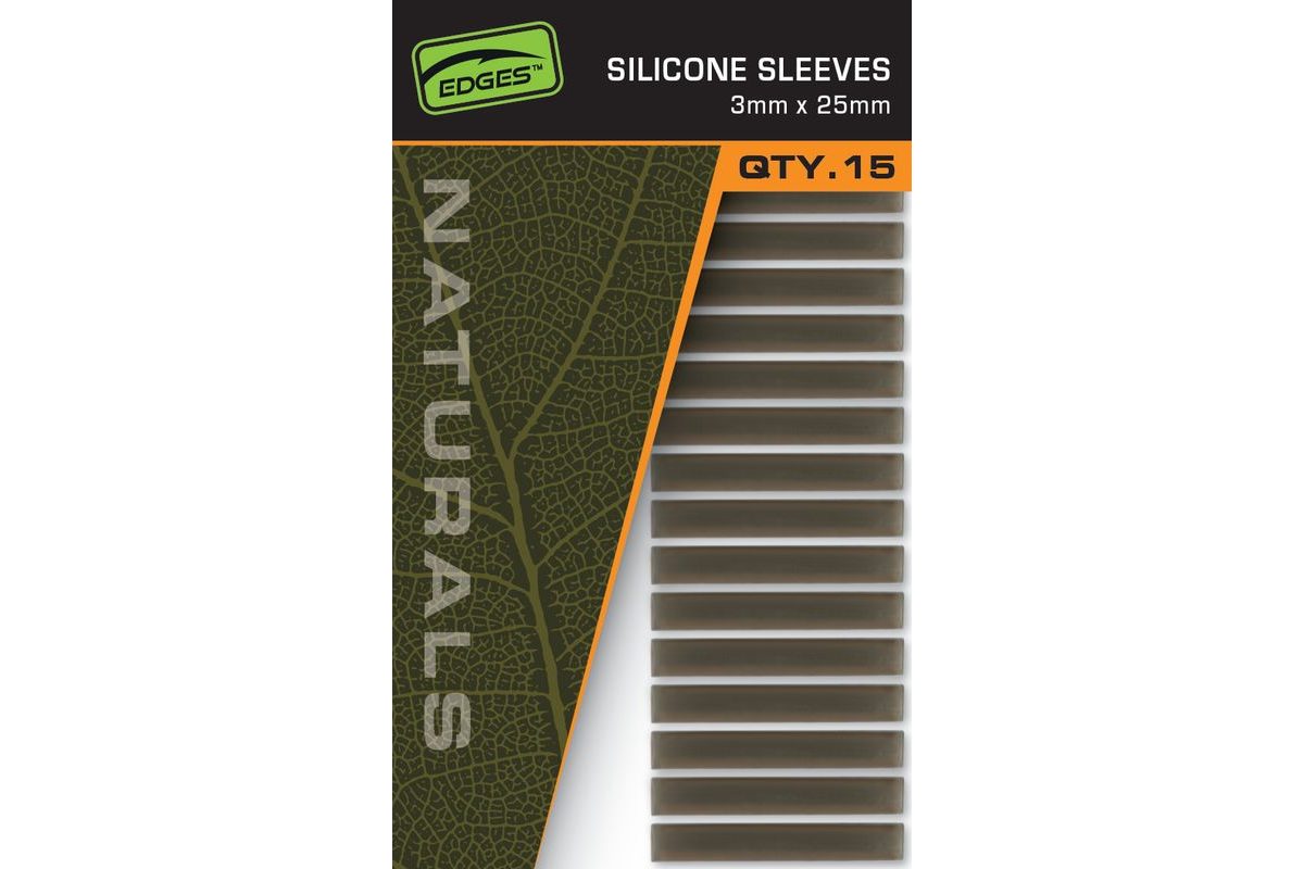 Fox Prevlaky Edges Naturals Silikónové Rukávy 3mm x 25mm 15ks