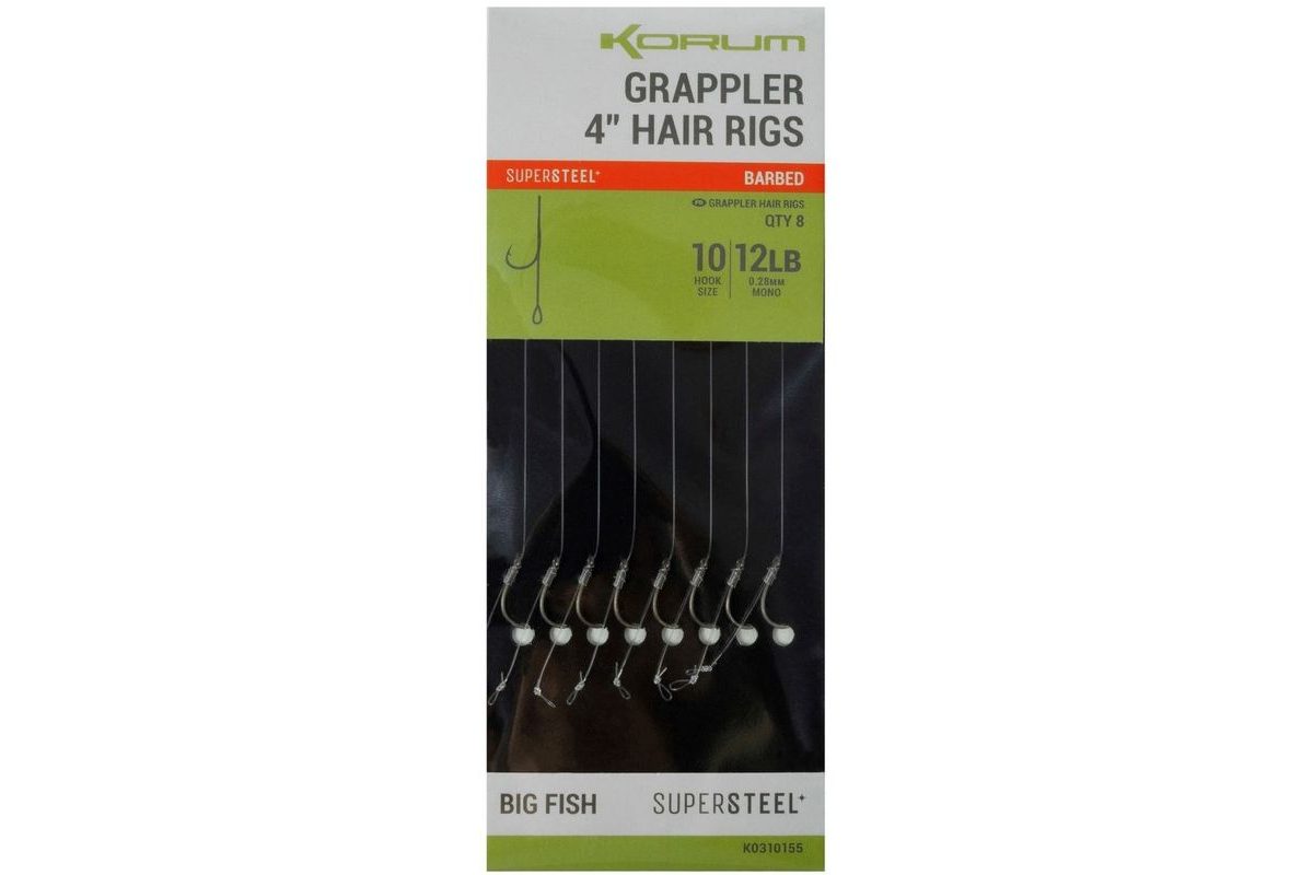 Korum Hotové návazce Grappler Hair Rigs 4" 8ks