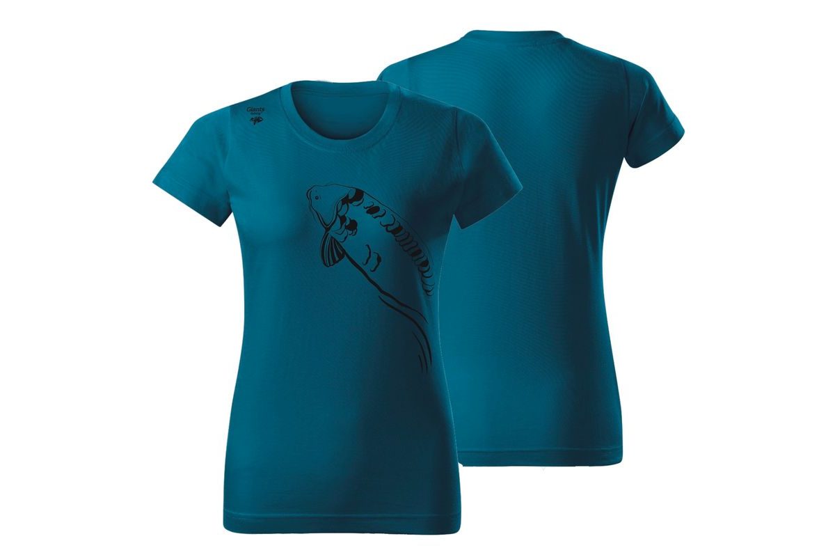 Giants fishing Dámské tričko petrolejové Plavající kapr