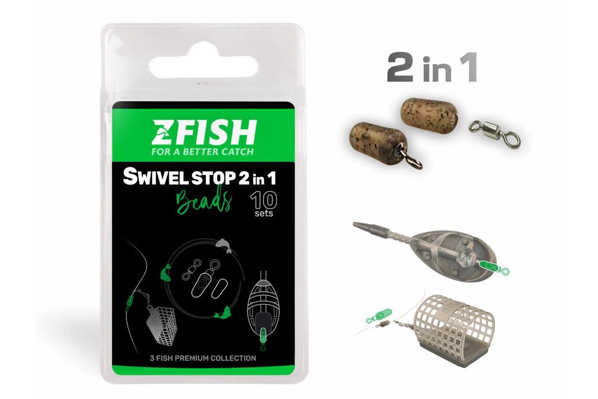 Zfish Konektor Swivel Stop Beads 2in1