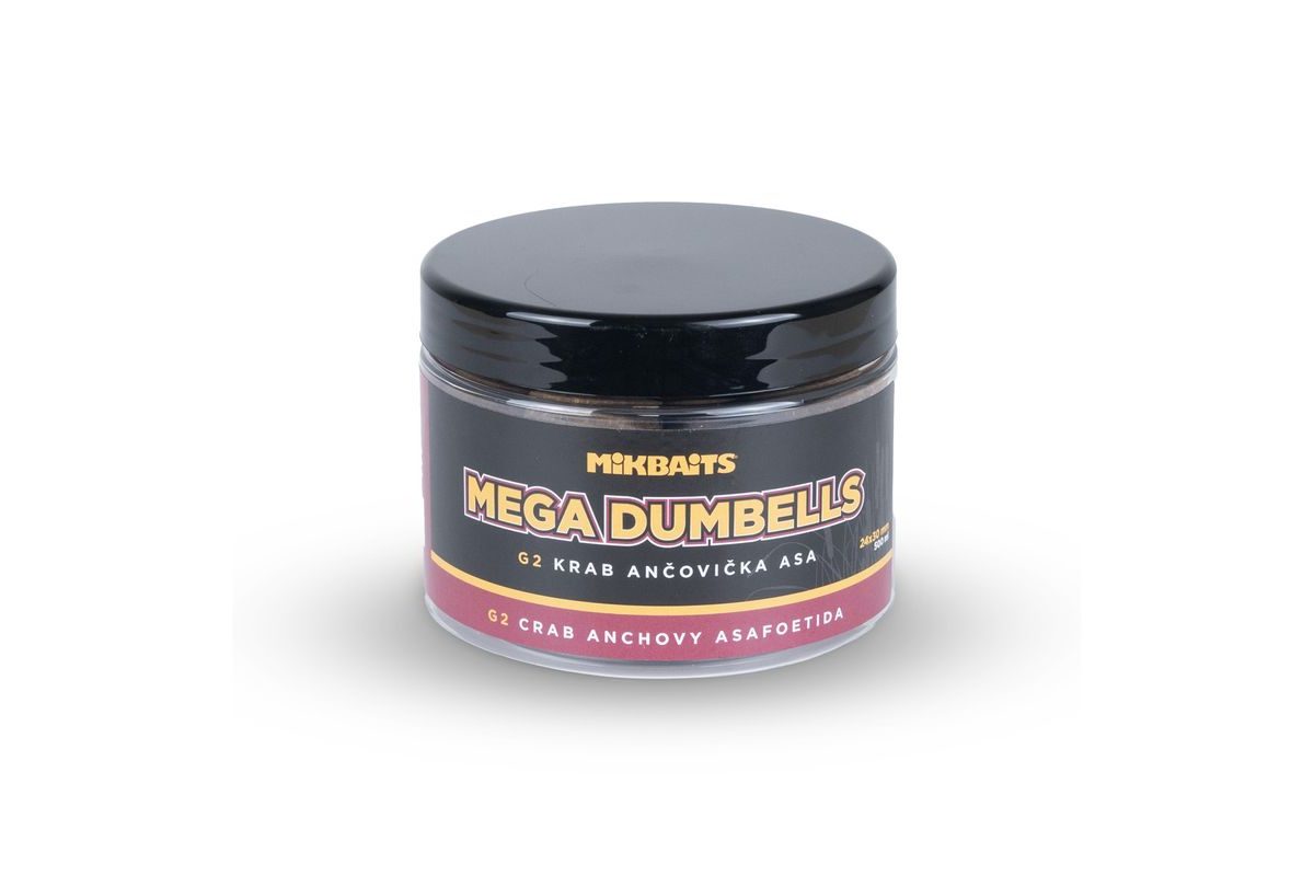 Mikbaits Gangster Mega Dumbells G2 Krab Ančovička Asa 24x30mm 500ml