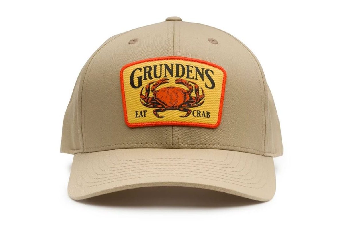 Grundéns Kšiltovka Eat Crab Trucker 312 Khaki/White O/S