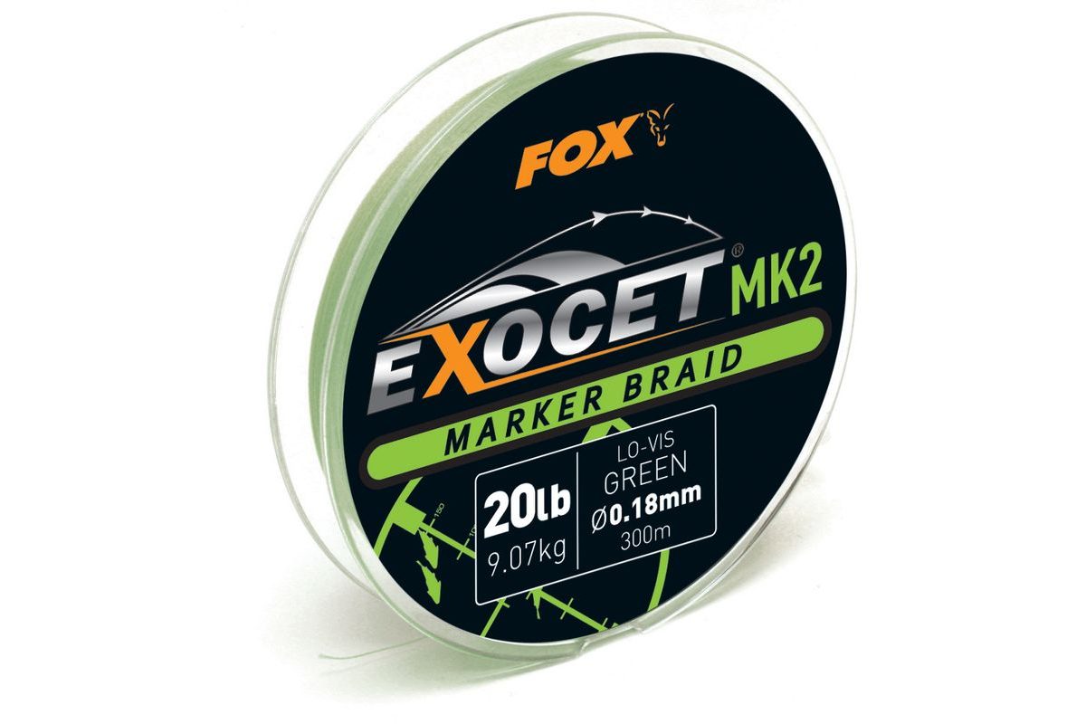 Fox Šňůra Exocet MK2 Marker Braid Green 0,18mm 20lb 300m