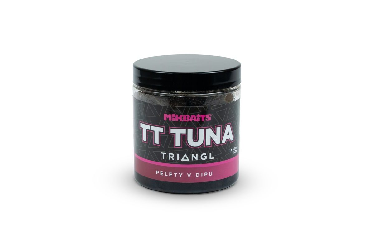 Mikbaits Pelety v dipu TT Tuna Triangl 30mm 250ml