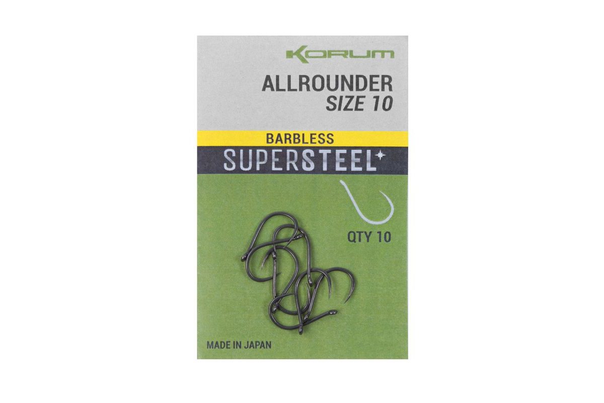 Korum Háčky Supersteel Allrounder Hooks Barbless 10ks