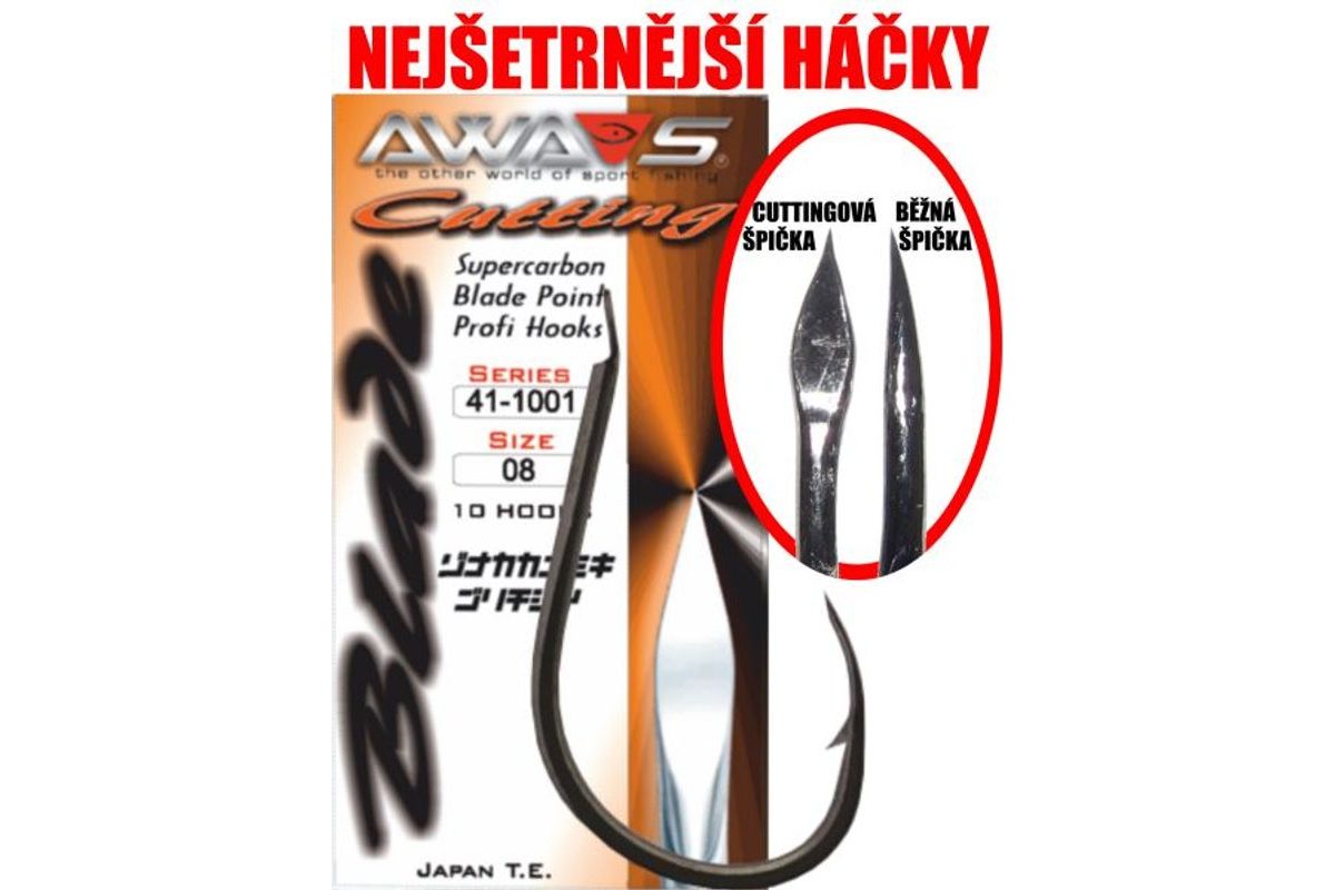 Awa-S Háčky Cutting Blade 1001 Black Nickel 10ks