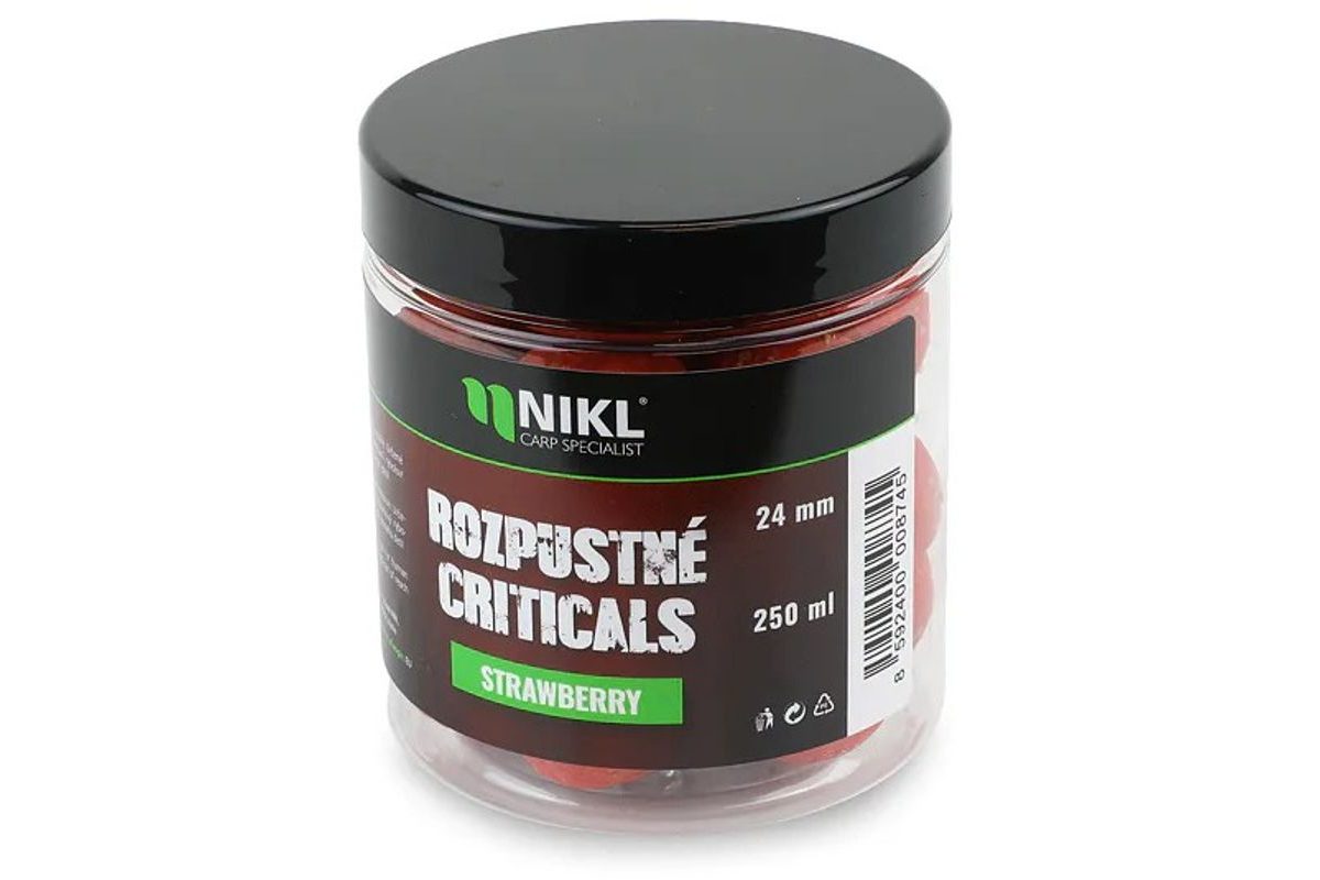 Nikl Rozpustné Criticals boilie Strawberry 250ml