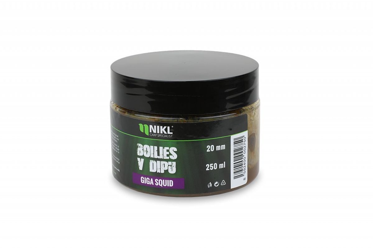Nikl Boilies v dipe Giga Squid 250g