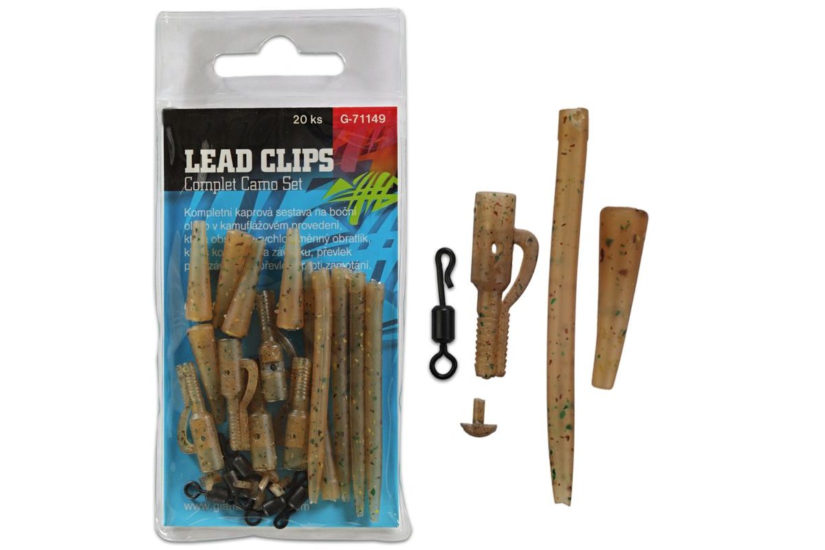 Giants Fishing Kompletní sada na boční olovo Lead Clips Complet Camo Set