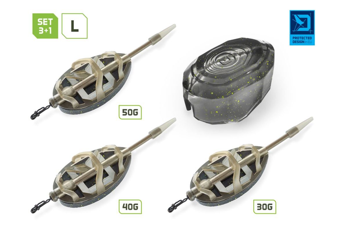 Delphin Sada krmítok s formičkou Method QUIX Reaxe 3+1 L 30g, 40g, 50g