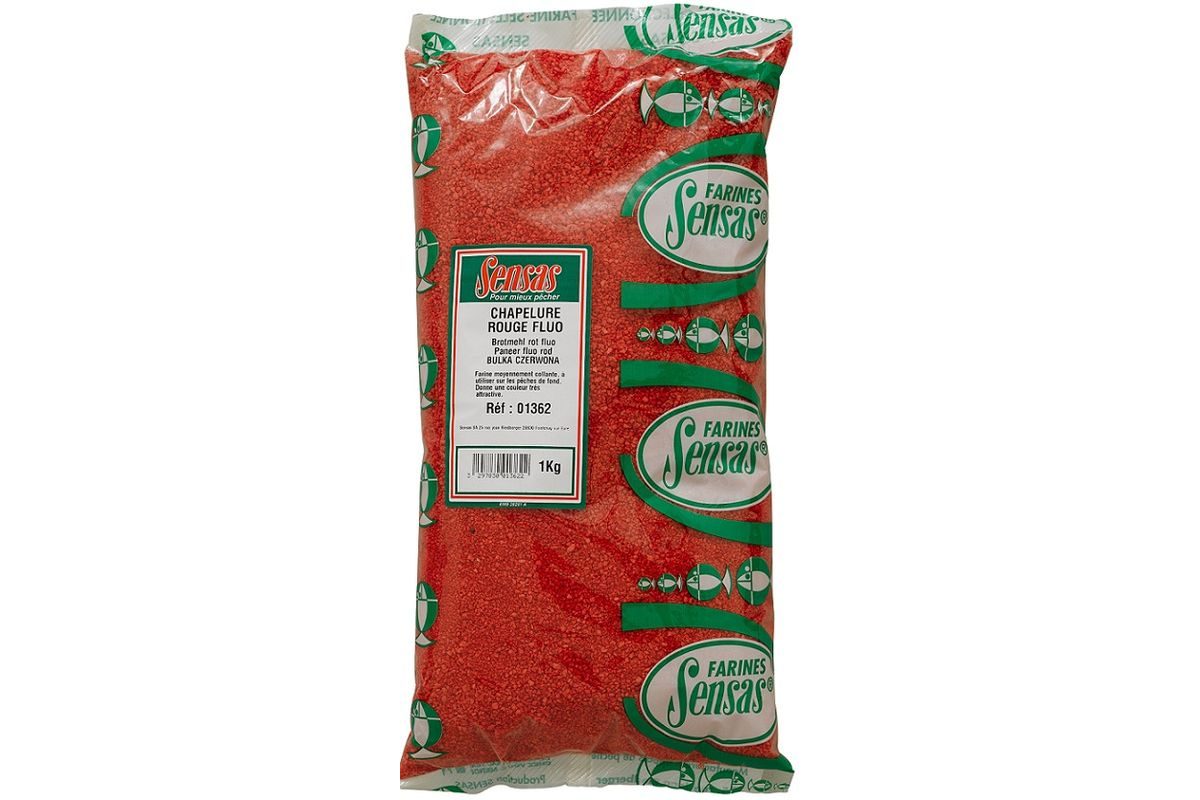 Sensas Anglická vločka Chapelure Fluo-Rouge červená 1kg