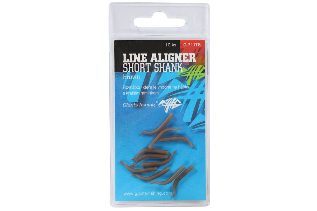 Giants Fishing Rovnátka na háček Line Aligner Short Shank Large Brown (Hook 2-6) 10ks