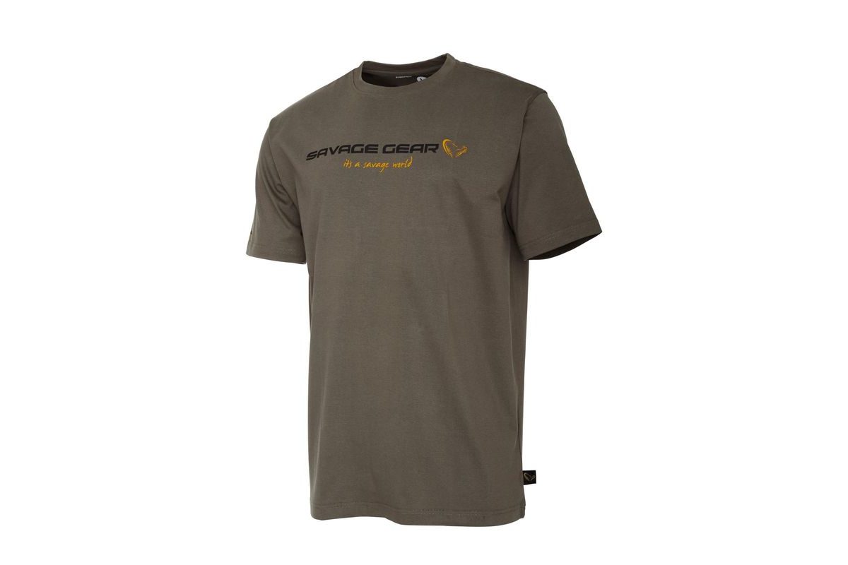 Savage Gear Triko SG4 Logo T-Shirt Loden Green