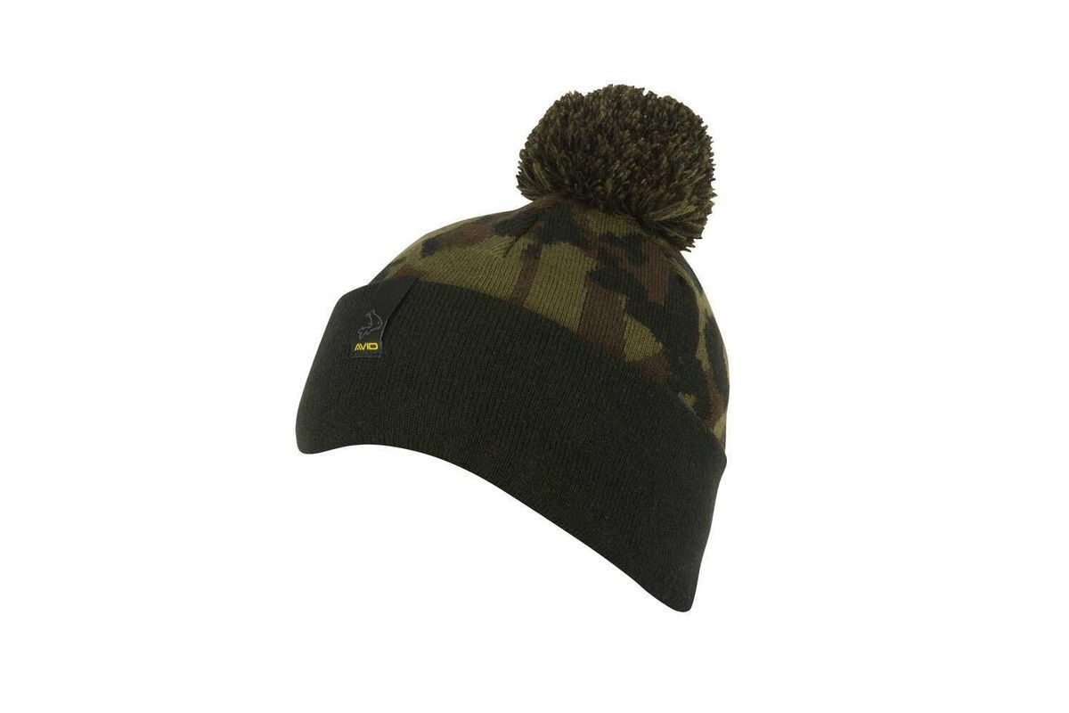 Avid Čepice Black and Camo Bobble Hat