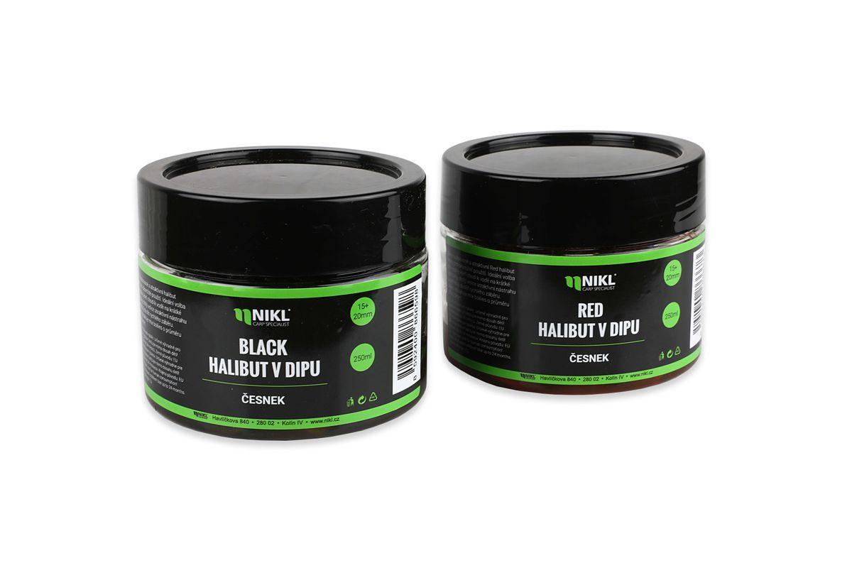Nikl Black halibut pelety v dipe 15+20 mm 250g