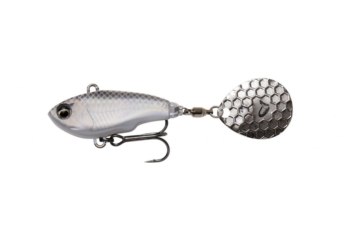 Savage Gear Wobler Fat Tail Spin Sinking White Silver
