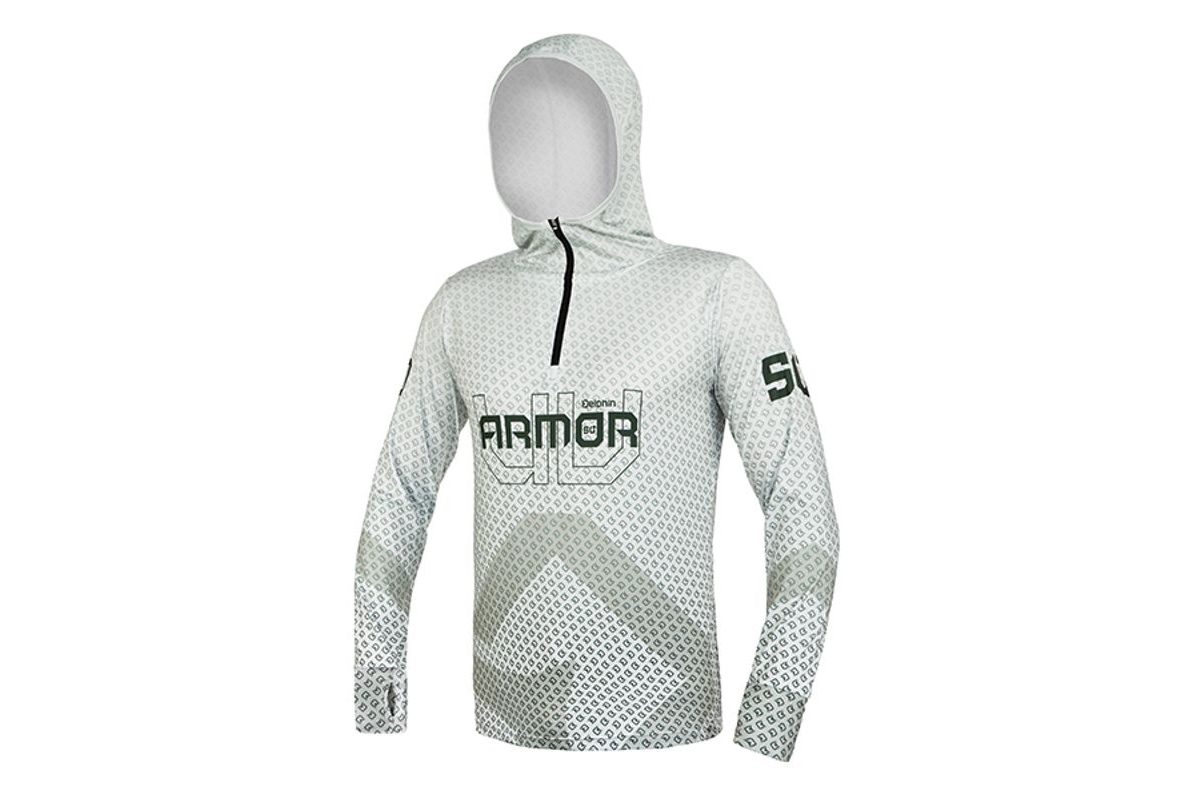 Delphin Tričko s kapucňou UV Armor Olive 50+
