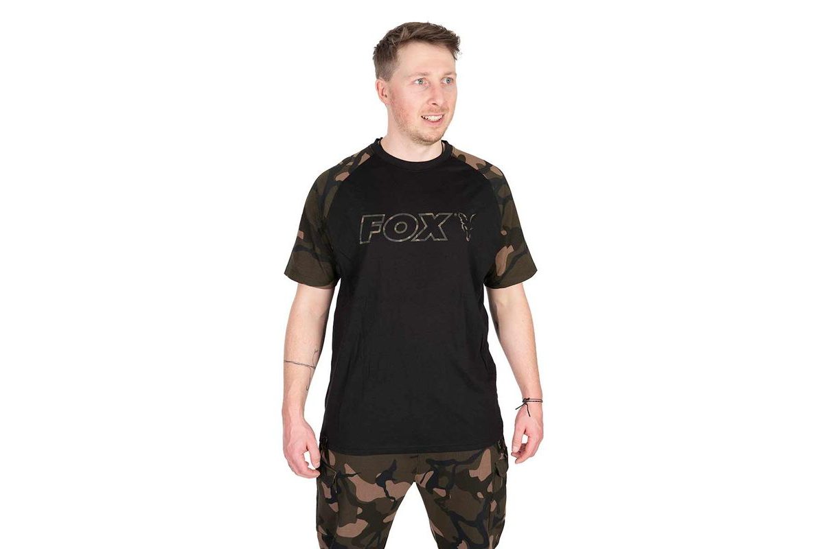 Fox Triko Black / Camo Outline T-Shirt