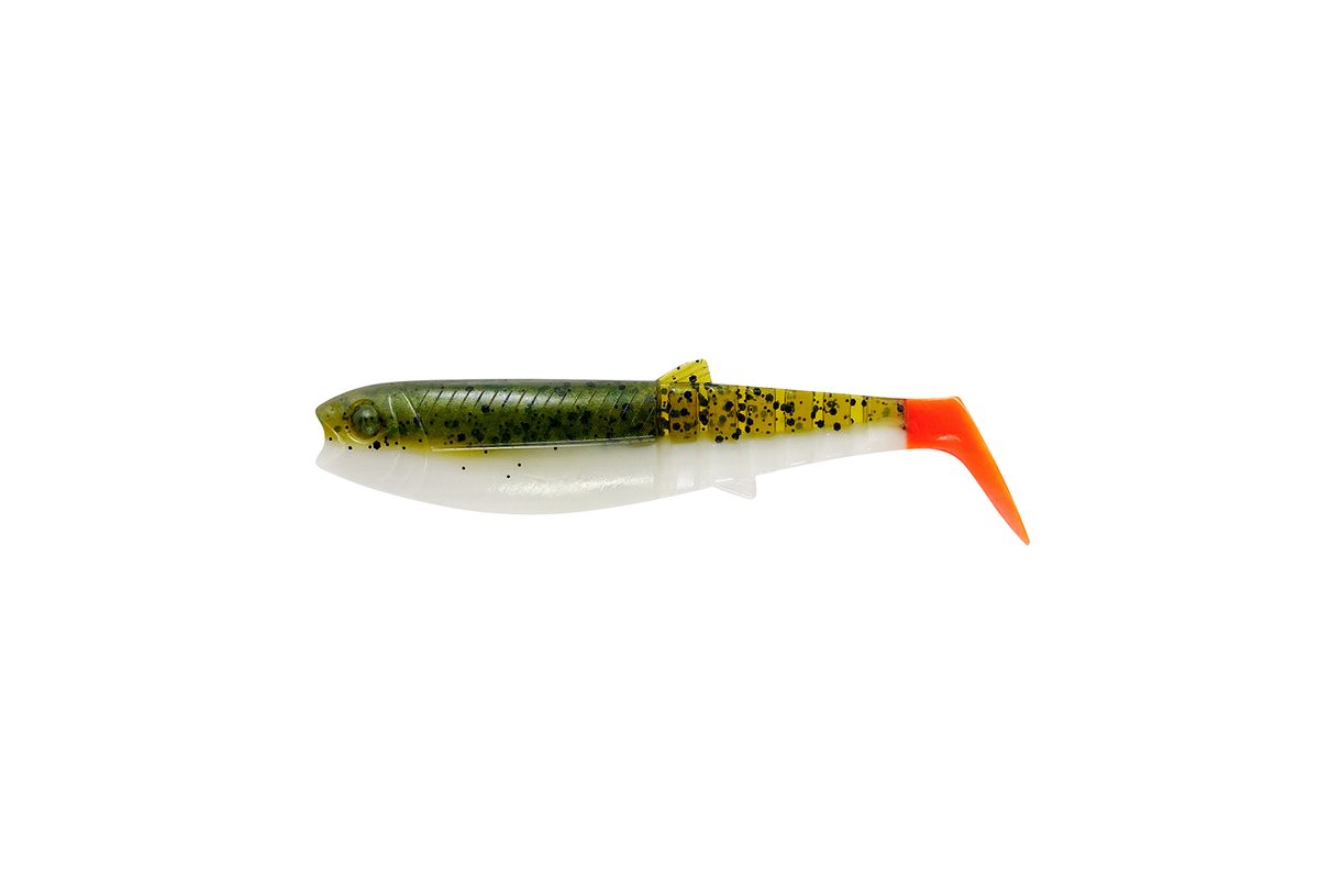 Savage Gear Gumová Nástraha Cannibal Shad Olive Hot Orange