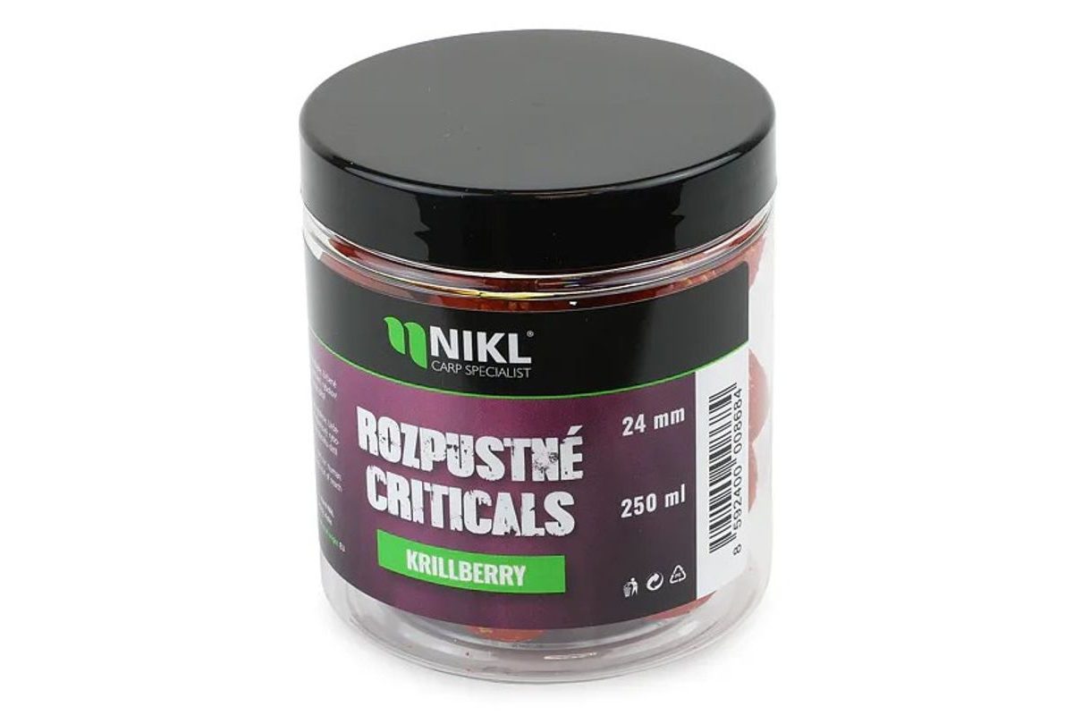 Nikl Rozpustné Criticals boilie Krill Berry 250ml