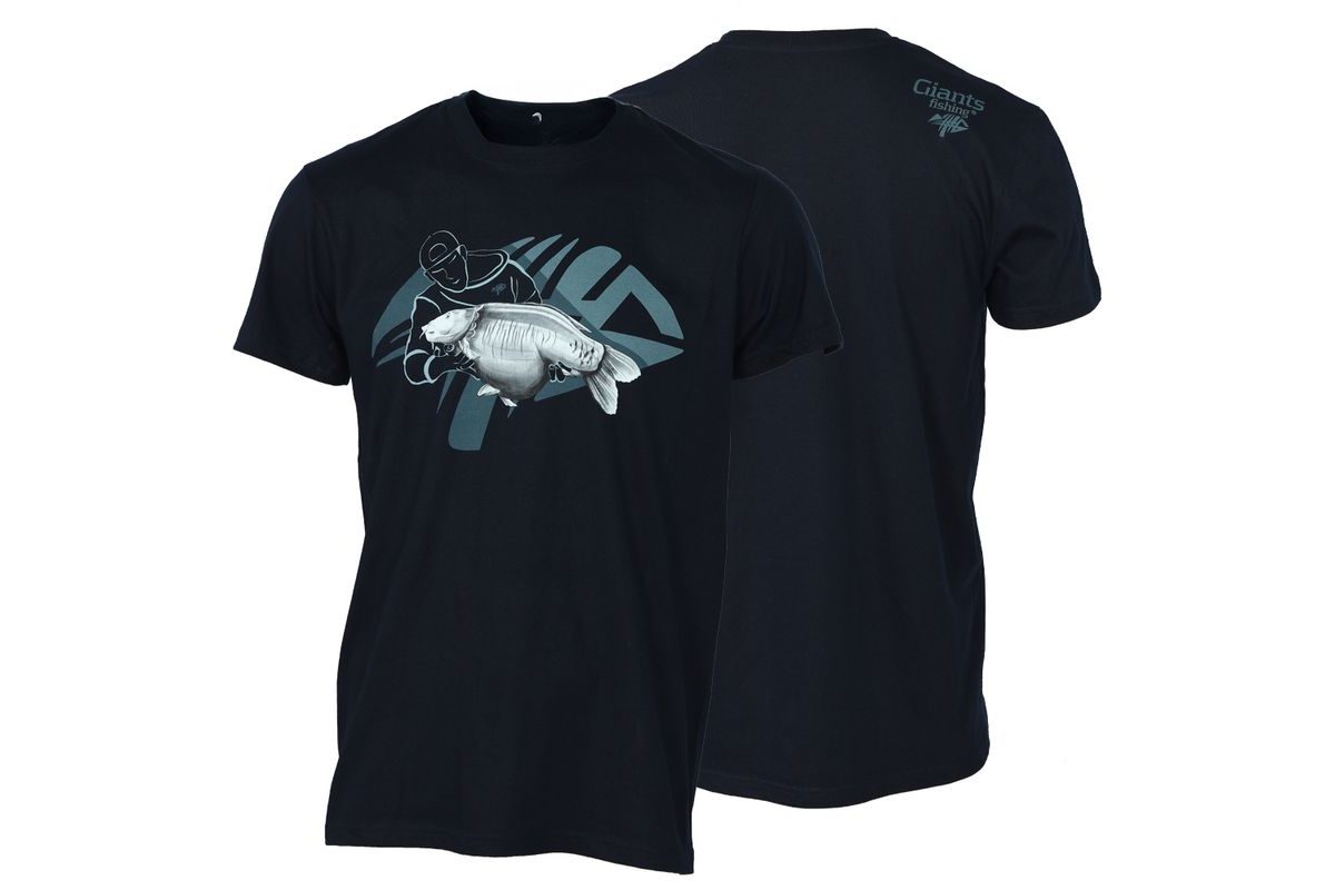 Giants fishing Tričko pánske modré Rybár s kaprom