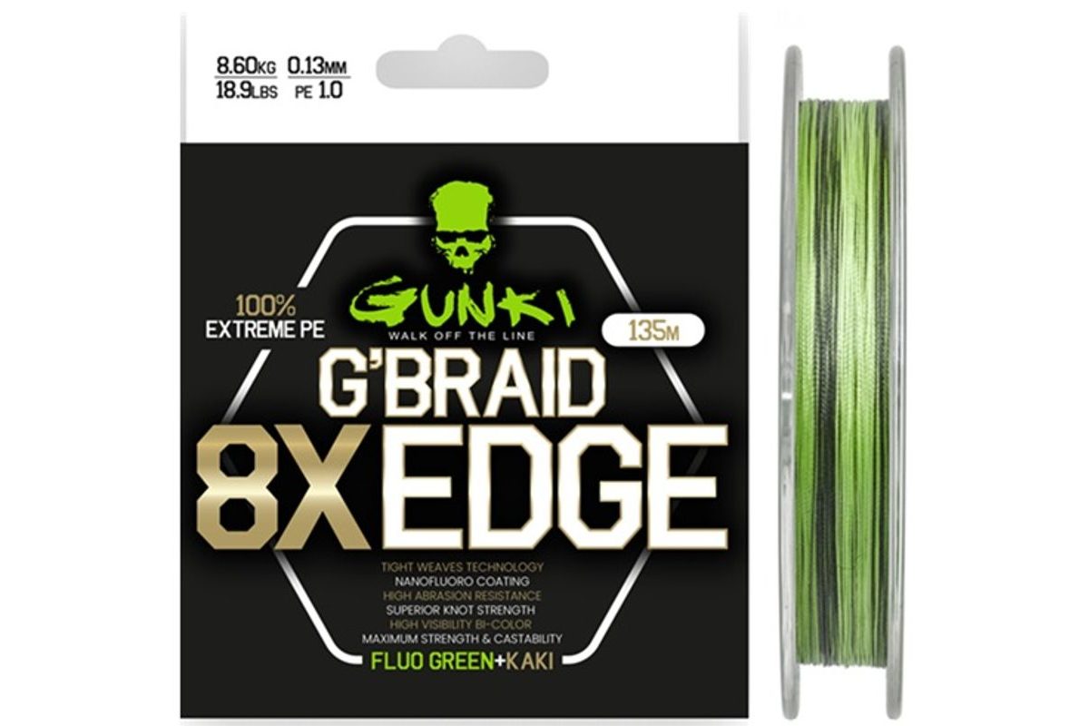 Gunki Šňůra G Braid 8X Edge (Pe1,0) 135m