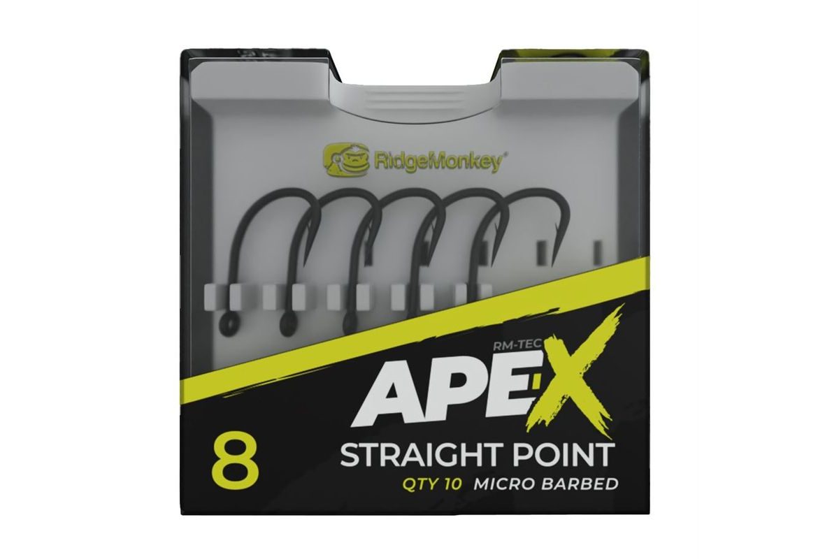 RidgeMonkey Háčky Ape-X Straight Point Barbed 10ks