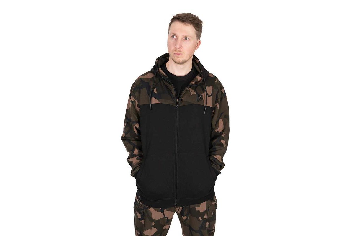 Fox Mikina LW Čierna / Camo Split Zip Hoody
