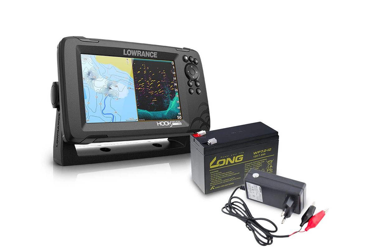 Lowrance Echolot Hook Reveal 7 se Sondou HDI 83/200khz + baterie + nabíječka ZDARMA