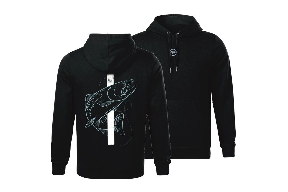 Giants Fishing Mikina pánská černá Pstruh