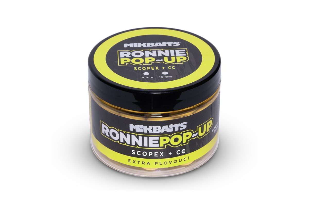 Mikbaits Plovoucí boilie Ronnie pop-up Scopex + CC 150ml