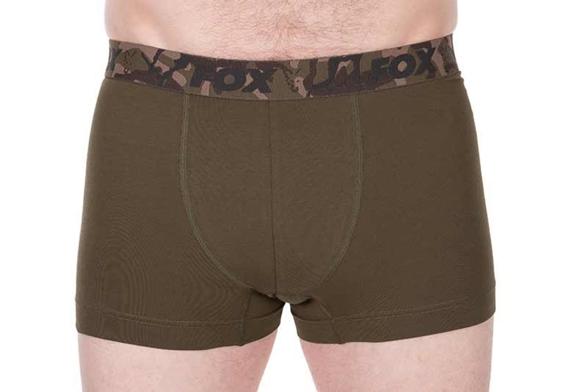 Fox Trenky Boxer Shorts Khaki/Čierne 2ks