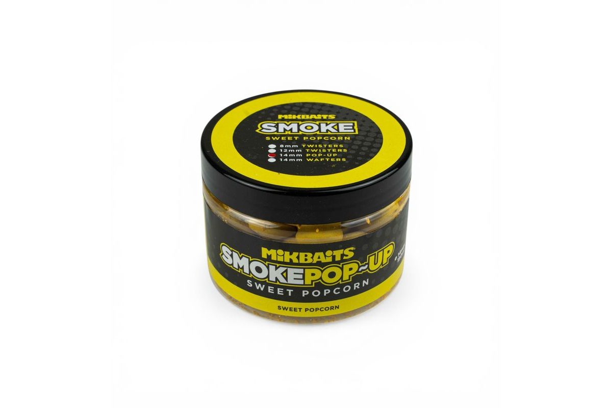Mikbaits Plávajúce boilie Smoke pop-up Sweet Popcorn 14mm 150ml