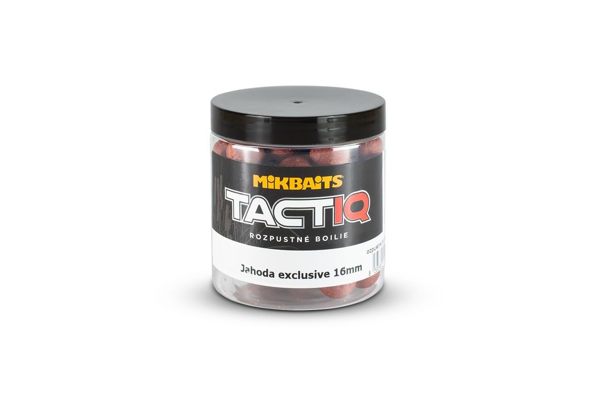 Mikbaits Rozpustné boilies TactiQ Jahoda exclusive 250ml