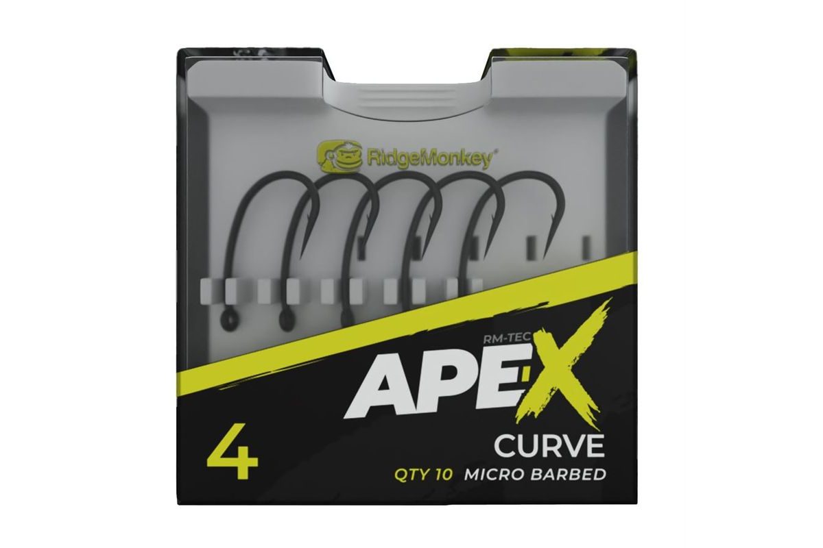 RidgeMonkey Háčiky Ape-X Curve Barbed 10ks