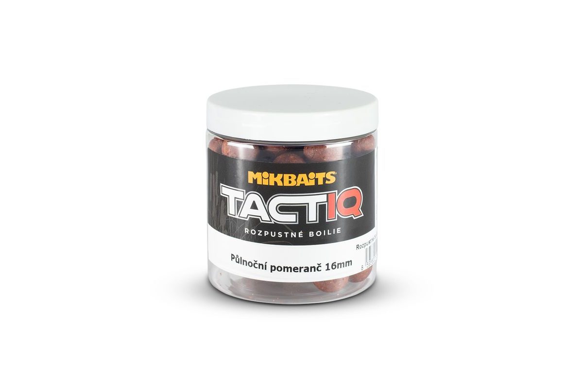 Mikbaits Rozpustné boilie TactiQ Půlnoční pomeranč 250ml