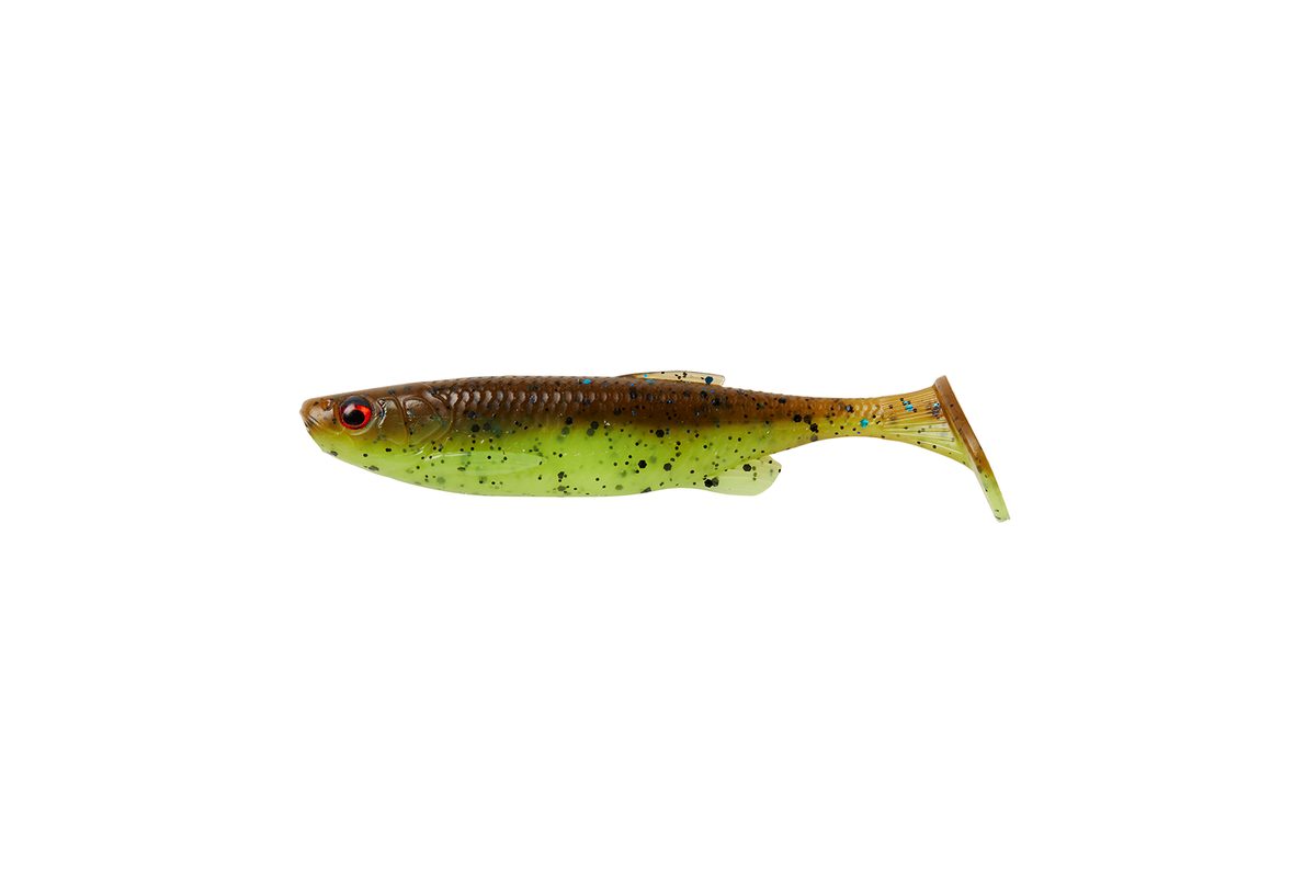 Savage Gear Gumová nástraha Fat Minnow T-Tail Bulk Chartreuse Pumpkin