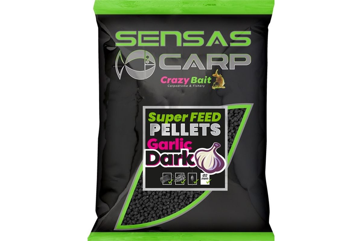 Sensas Pelety Super Feed Garlic Dark 650g