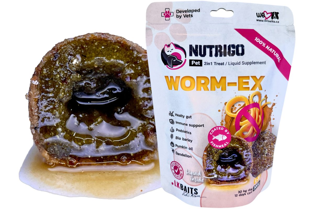 LK Baits Pet Doplněk stravy Nutrigo Dog Supplement Worm Ex