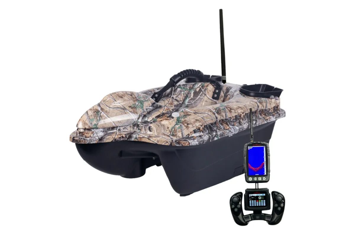 Boatman Zavážecí lodička Fighter Pro s GPS a Echolotem Camo