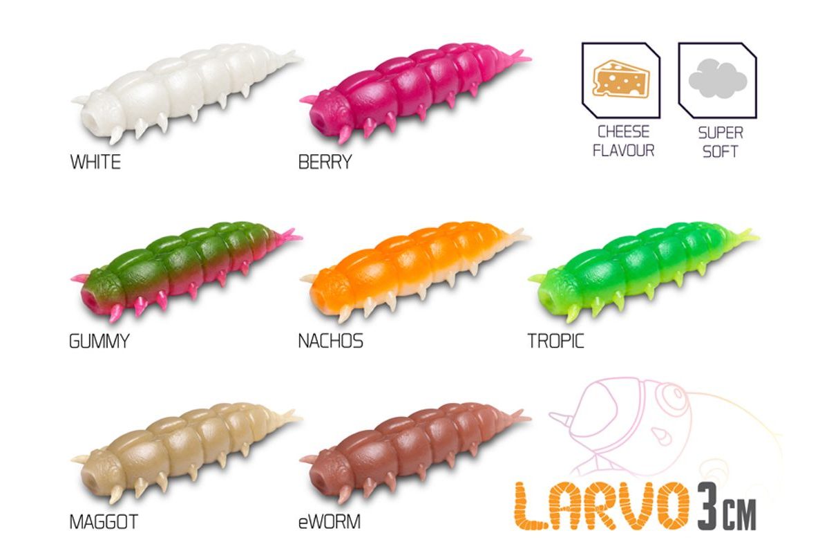 Delphin Umělá nástraha Larvo Cheese 15ks